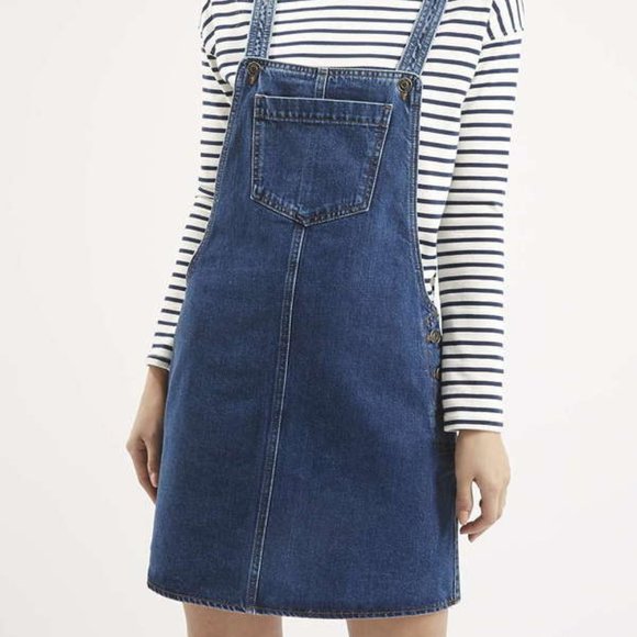 Topshop Dresses & Skirts - TOPSHOP MOTO Denim dungaree pinafore skirt playsui